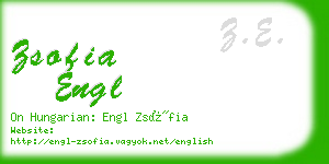 zsofia engl business card